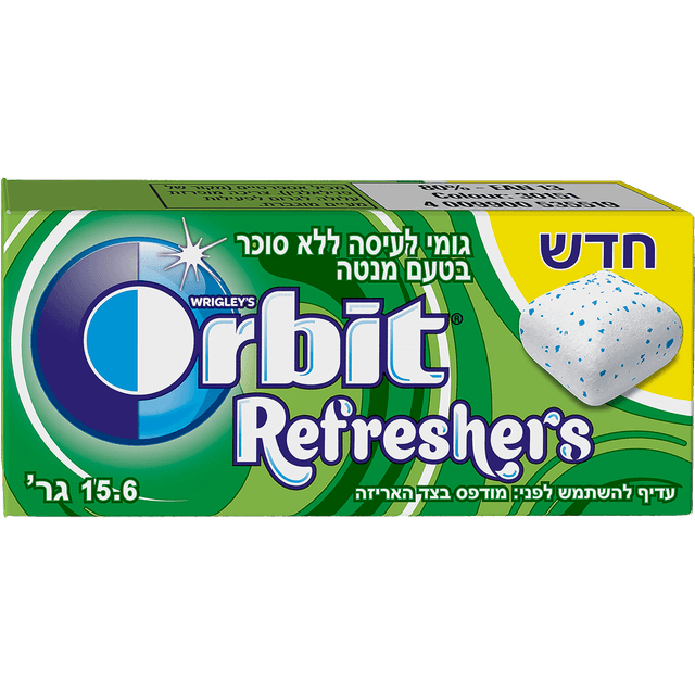 מסטיק אורביט רפרשרס פפרמינט HP ללא סוכר