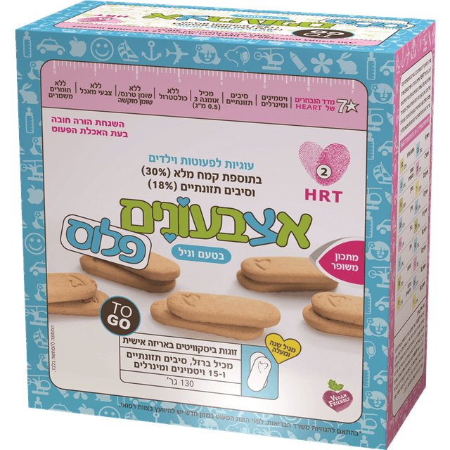 אצבעונים - פלוס בטעם וניל 130 גרם