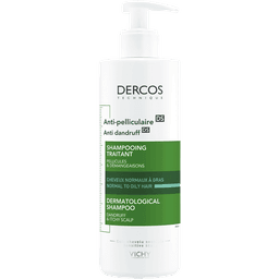 וישי - דרקוס שמפו נגד קשקשים לשיער רגיל עד שמן 390 מ"ל