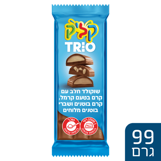 קליק - טריו טבלאת שוקולד בוטנים 100 גרם