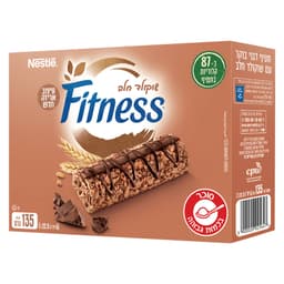 פיטנס - דליס חטיף דגנים שוקולד חלב 6 יח'