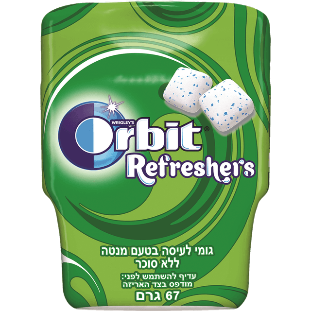 אורביט - רפרשרס מנטה ללא סוכר 67 גרם