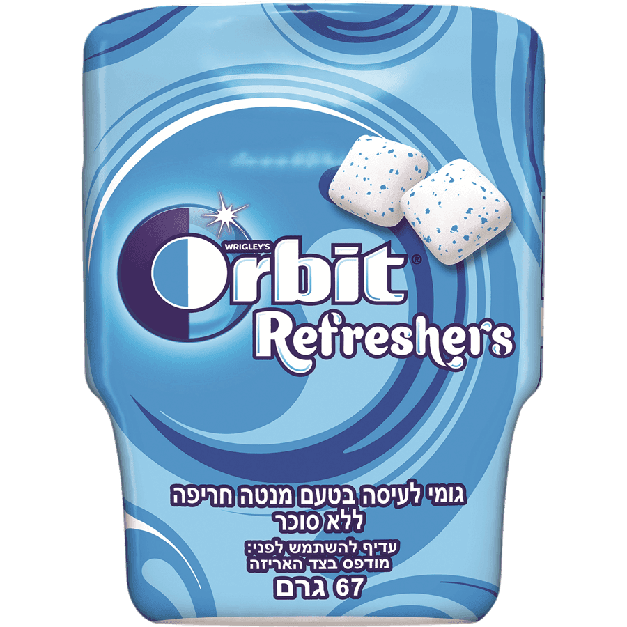 אורביט - רפרשרס מנטה חריפה ללא סוכר 67 גרם
