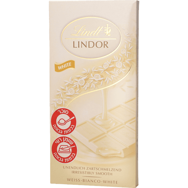 שוקולד לינדור וואיט טבלה 100 גר