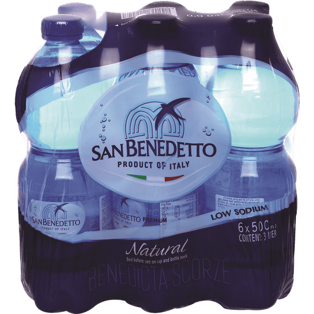 סן בנדטו - מים מינרליים 500 מ"ל מארז שישייה