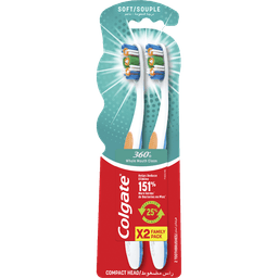 מברשת שיניים 360 סופט - מארז זוג