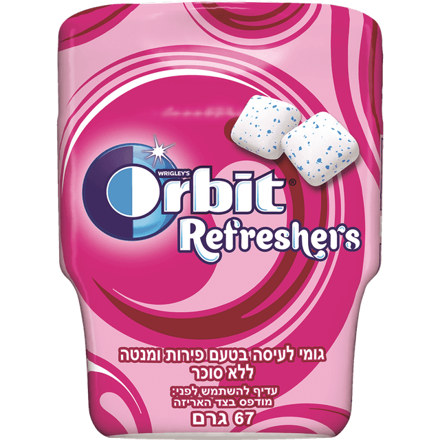 אורביט - רפרשרס פירות ומנטה ללא סוכר 67 גרם