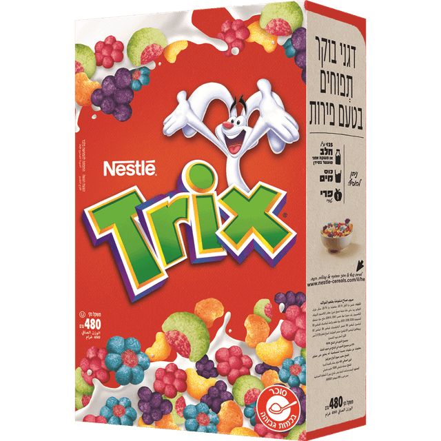 טריקס - דגני תירס תפוחים בטעם פירות 480 גרם
