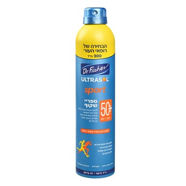 ד"ר פישר - אולטרסול ספריי שקוף ספורט מקס 300 מ"ל 50SPF+