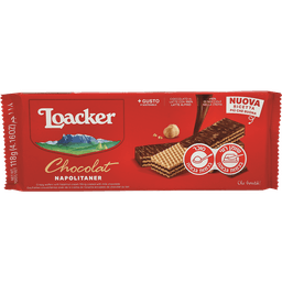 לואקר - וופל במילוי קרם אגוזי לוז בציפוי שוקולד חלב 118 גרם