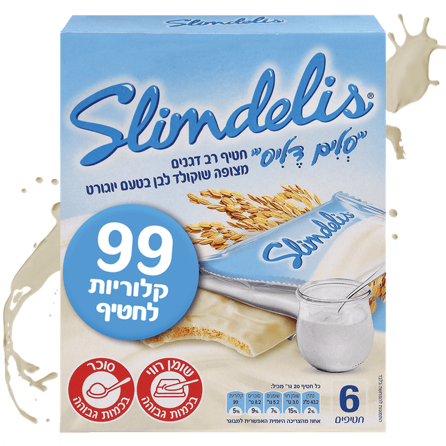 סלים דליס שוקולד לבן בטעם יוגורט 120 גר