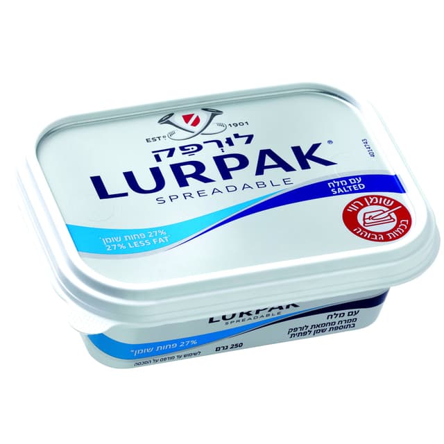 ממרח לורפק עם מלח מופחת שומן 250ג'
