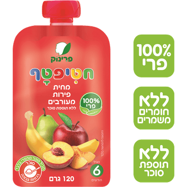 פרינוק - פאוץ' פירות מעורבים 120 גרם