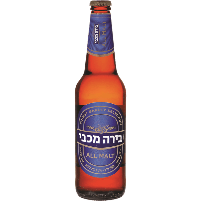 בירה מכבי 500 מ"ל בק