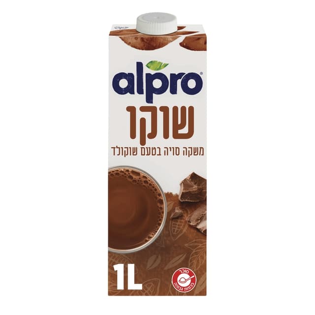 אלפרו משקה סויה שוקו 1 ל'