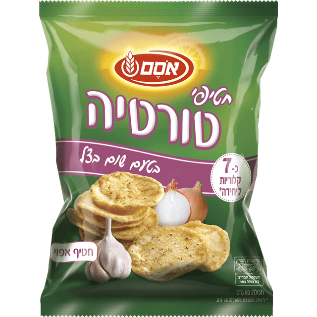 אוסם - חטיפי טורטיה שום בצל 60 גרם