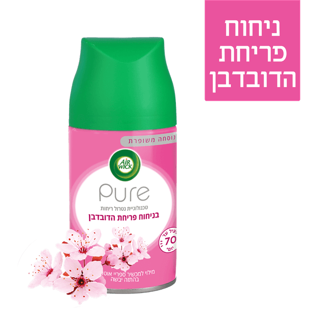 איירוויק - מילוי למבשם אוויר אוטומטי פריחת הדובדבן 250 מ"ל