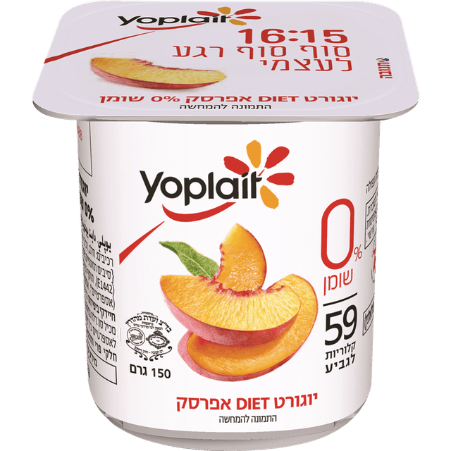 יופלה דיאט אפרסק 0% גביע 150 ג'