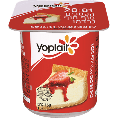 יוגורט עוגת גבינה ותות 3% שומן 150 ג' יופלה