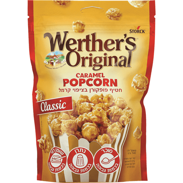וורטר פופקורן קרמל 140 גר