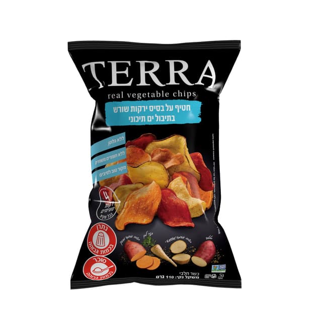 חטיף ציפס מירקות אקזוטיים מתובל