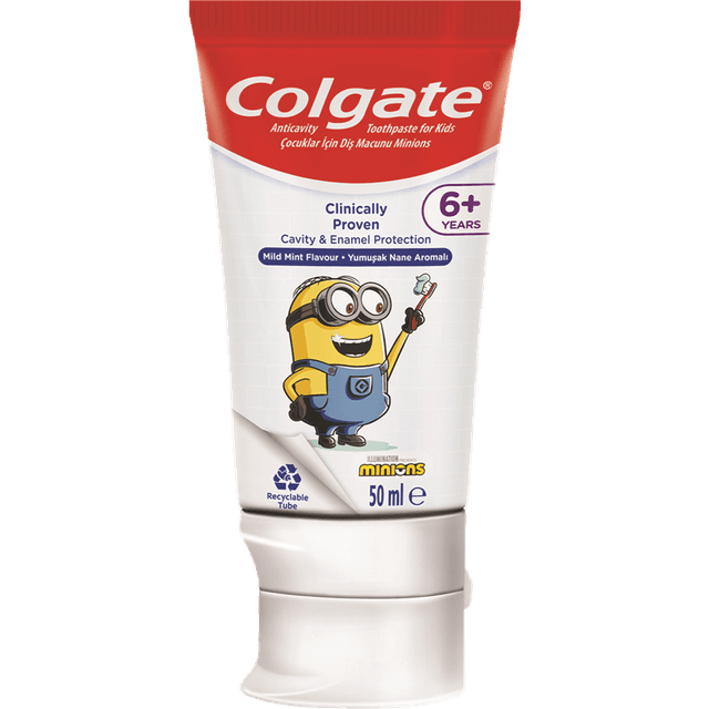 קולגייט - משחת שיניים לילדים 6+ מיניונים 50 מ"ל
