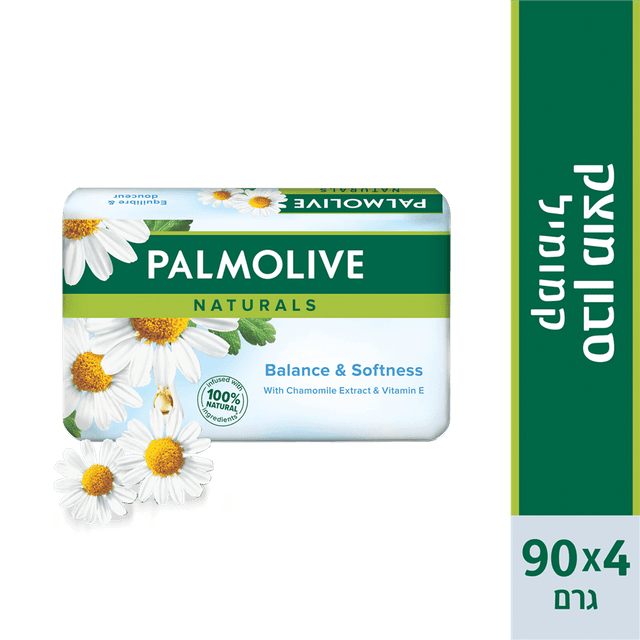 פלמוליב - סבון מוצק קמומיל 90 גרם * 4 יח'