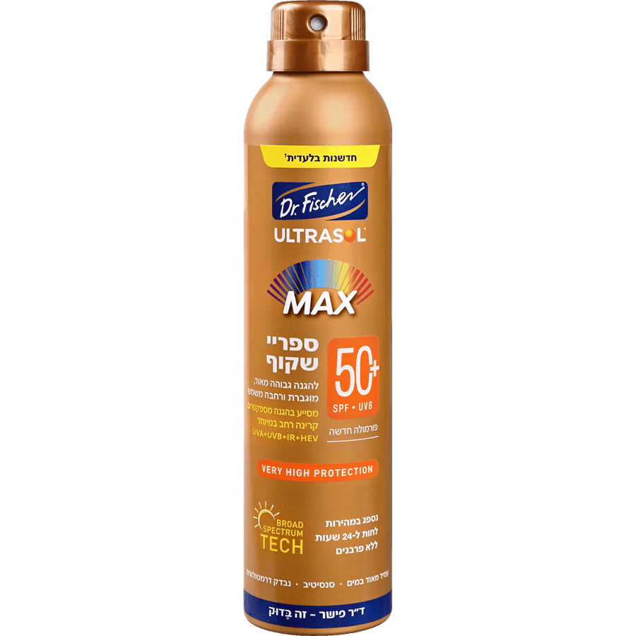ד"ר פישר - אולטרסול ספקטרום ספריי שקוף 200 מ"ל 50SPF+
