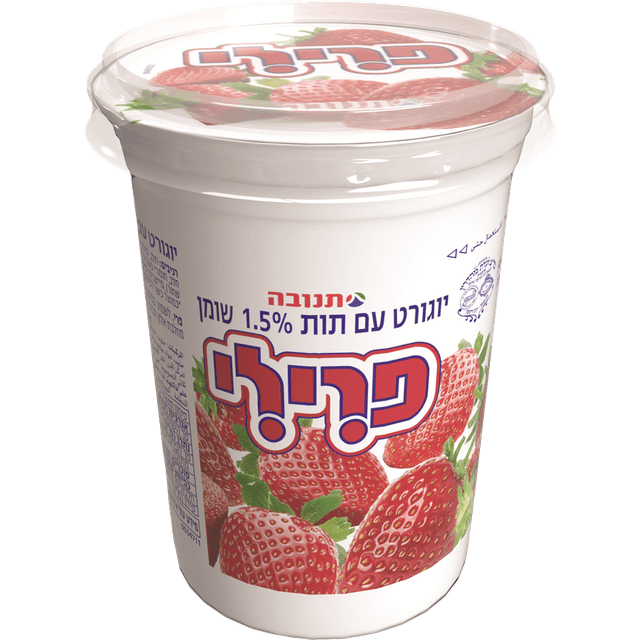 יוגורט עם תות 1.5% שומן 500 ג' פרילי