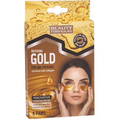 BEAUTY FORMULAS - סדרת זהב רצועות זהב הידרו ג'ל לעיניים מועשרות בתמציות קולגן ולבנדר 6 יח'