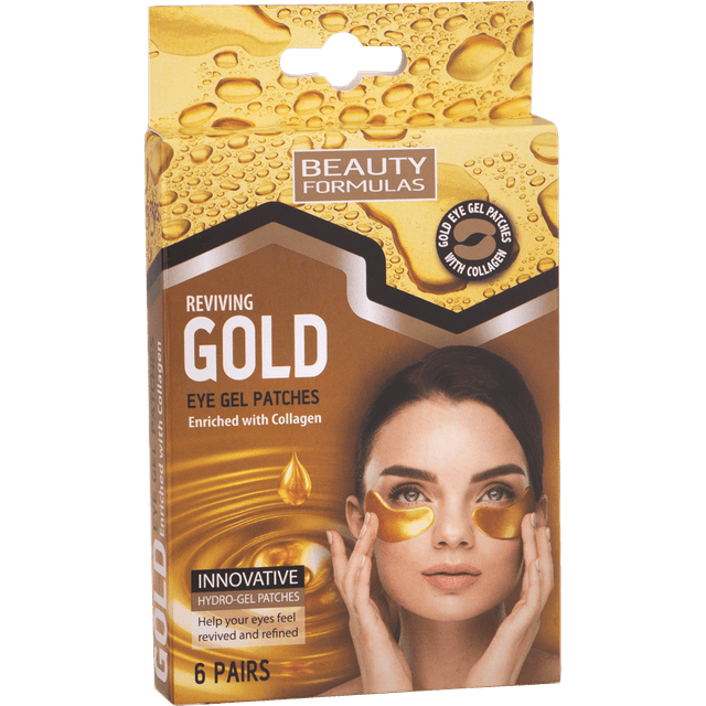 BEAUTY FORMULAS - סדרת זהב רצועות זהב הידרו ג'ל לעיניים מועשרות בתמציות קולגן ולבנדר 6 יח'