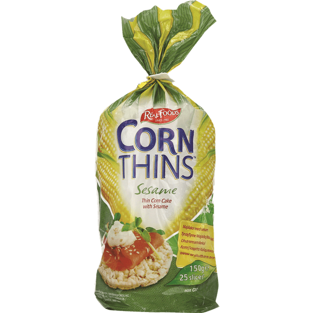 פריכיות תירס אורגני + שומשום 150 גר