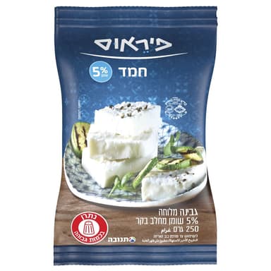 גבינת חמד לייט 5% פיראוס 250 ג'