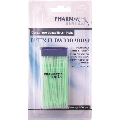 פארמה דנט - קיסמי מברשת דו צדדיים בטעם מנטה 100 יח'