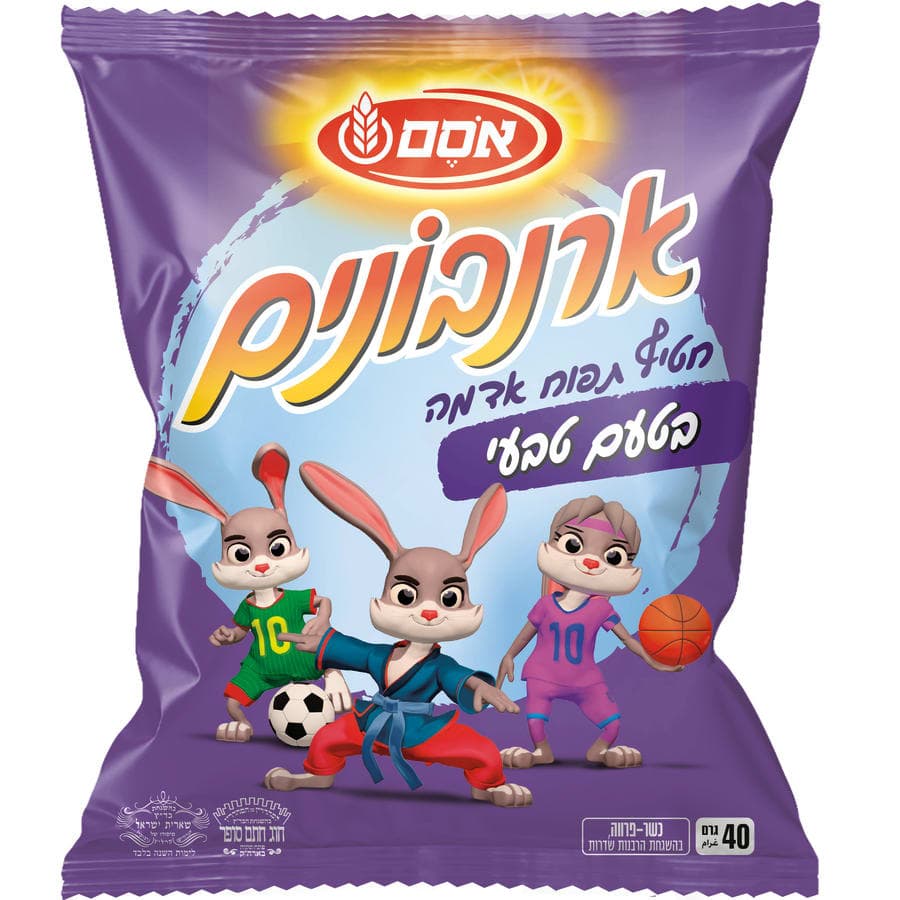 ארנבונים חטיף תפו"א 40 ג' אסם