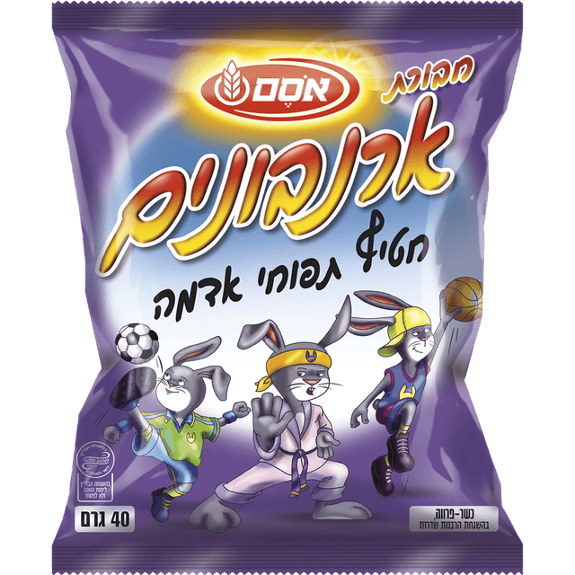 ארנבונים חטיף תפו"א 40 ג' אסם