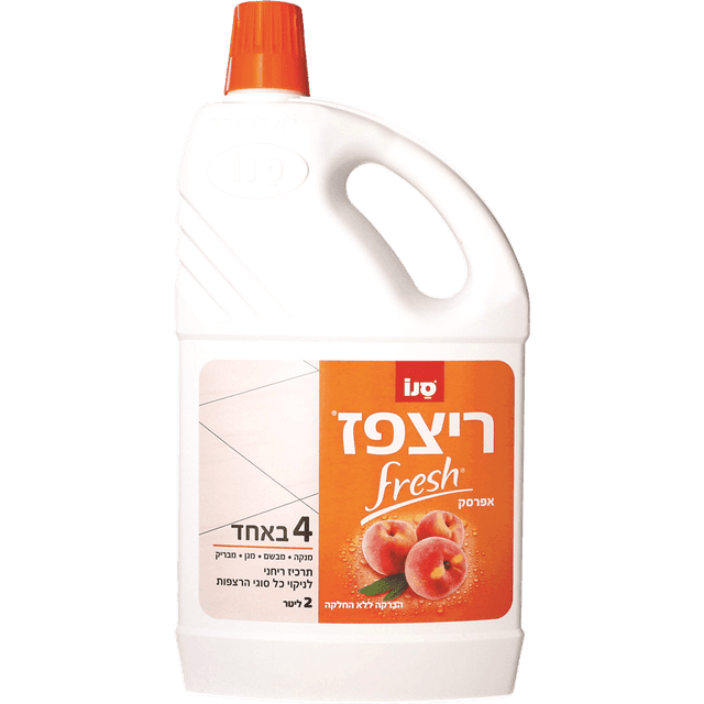 נוזל לניקוי רצפות פרש אפרסק 2 ל' ריצפז סנו