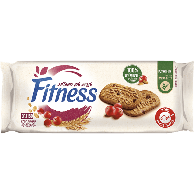 פיטנס - עוגיות חמוציות 180 גרם