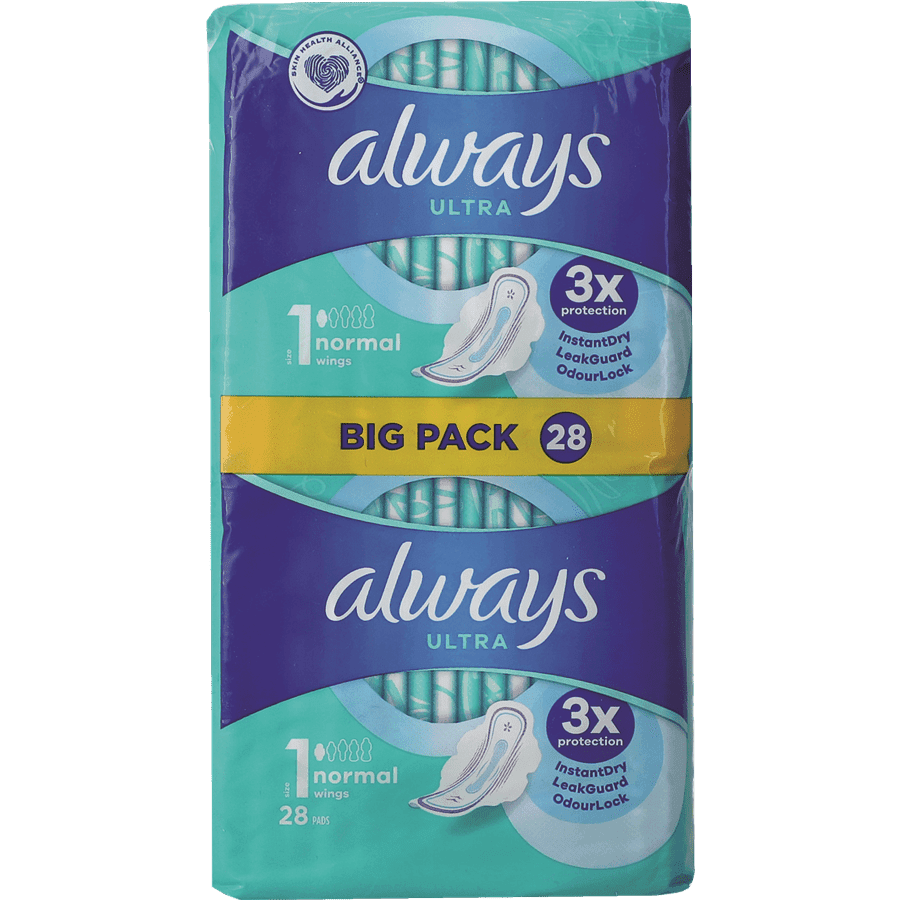 אולוויז תחבושות כפול אולטרא נורמל 28 יח'