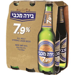 שישיית בירה מכבי 7.9% 330 מ"ל