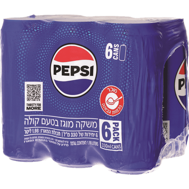 פפסי - פחית צרה 330 מ"ל * שישייה
