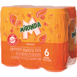 מירינדה - פחית צרה 330 מ"ל * שישייה
