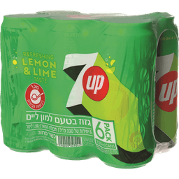 סבן אפ - פחית צרה 330 מ"ל * שישייה