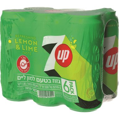 סבן אפ - פחית צרה 330 מ"ל * שישייה