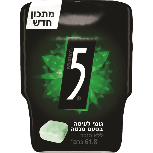 מסטיק פייב באונס בטעם מנטה בקבוקון