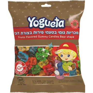 יוגטה - סוכריות גומי דובונים חדש 200 גרם