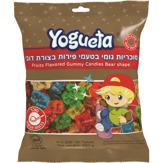 יוגטה - סוכריות גומי דובונים חדש 200 גרם