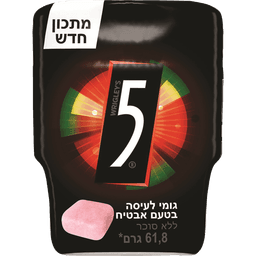 מסטיק פייב באונס בטעם אבטיח בקבוקון