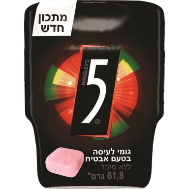 מסטיק פייב באונס בטעם אבטיח בקבוקון