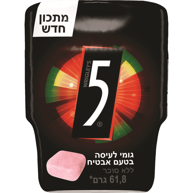 מסטיק פייב באונס בטעם אבטיח בקבוקון